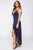 Resiliently Beautiful Satin High Low Dress - Navy