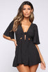 Down For Brunch Romper - Black