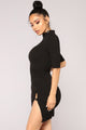 Kiko High Side Slit Dress - Black