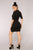 Kiko High Side Slit Dress - Black