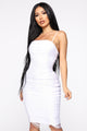 Watch Me Shake It Fringe Mini Dress - White