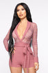 Always Lovely Lace Romper - Dark Mauve