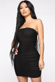 Lilian Ruched Dress Set - Black