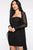 Lilian Ruched Dress Set - Black