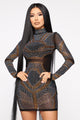 Buy Me Jewels Rhinestone Dress - Black