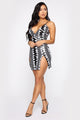 Star Behavior Sequin Mini Dress - Black/White