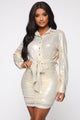 Your Favorite Girl Mini Dress - Gold