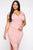 Call Me Elastic Ruched Maxi Dress - Pink
