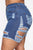 A Lot To Love Distressed Bermuda Shorts - Medium Blue Wash