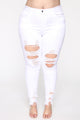 Tell Your Boy Bye Jeans - White