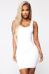 Jules Body Sculpting Mini Dress - White