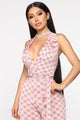 New Lovin' Printed Jumpsuit - Pink/combo