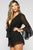 Salma Chiffon Romper - Black