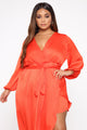 Sheer Attraction Maxi Dress - Orange