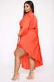 Sheer Attraction Maxi Dress - Orange