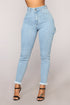 Work Harder Ankle Jeans - Medium Blue Wash