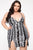 Star Behavior Sequin Mini Dress - Black/White