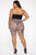 Amazon Eve Mesh Biker Shorts - Nude/Black