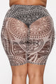 Amazon Eve Mesh Biker Shorts - Nude/Black