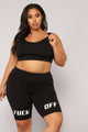 F Off Biker Shorts - Black