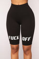 F Off Biker Shorts - Black