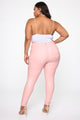 Stay Or Leave High Rise Leggings - Blush