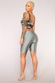 Curves For Days Biker Shorts - Silver