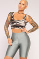 Curves For Days Biker Shorts - Silver