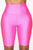 Nova Bae-sic Biker Short In Glossy Fabric - Neon Pink