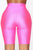 Nova Bae-sic Biker Short In Glossy Fabric - Neon Pink