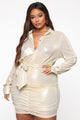Your Favorite Girl Mini Dress - Gold