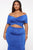 Cut For Elegance Off Shoulder Maxi Dress - Light Royal