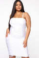Watch Me Shake It Fringe Mini Dress - White