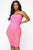 Meet Me In The Club Ruched Mini Dress - Pink