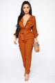Cynthia Cargo Jumpsuit - Rust