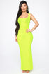 Mulberry Street Maxi Dress - Neon Lime