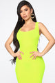 Mulberry Street Maxi Dress - Neon Lime