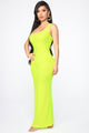 Mulberry Street Maxi Dress - Neon Lime
