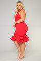 Dates With Babe Ruffle Dress - Red