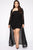 Lilian Ruched Dress Set - Black