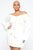 Soft Nights Off Shoulder Mini Dress - Off White