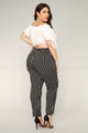 Jacklyn Stripe Pants - Black/White