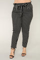 Jacklyn Stripe Pants - Black/White