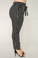 Jacklyn Stripe Pants - Black/White