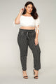 Jacklyn Stripe Pants - Black/White