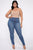 Classic Button Up Skinny Jeans - Medium Blue Wash