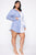 Holding Back Shirt Dress - Blue/White
