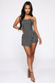 Lose Focus Stripe Romper - Black/White