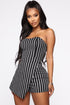 Lose Focus Stripe Romper - Black/White