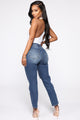 Summer Nights Distressed Mom Jeans - Dark Denim